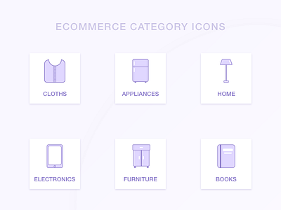 Daily UI challenge #05 - Ecomm Category Icons