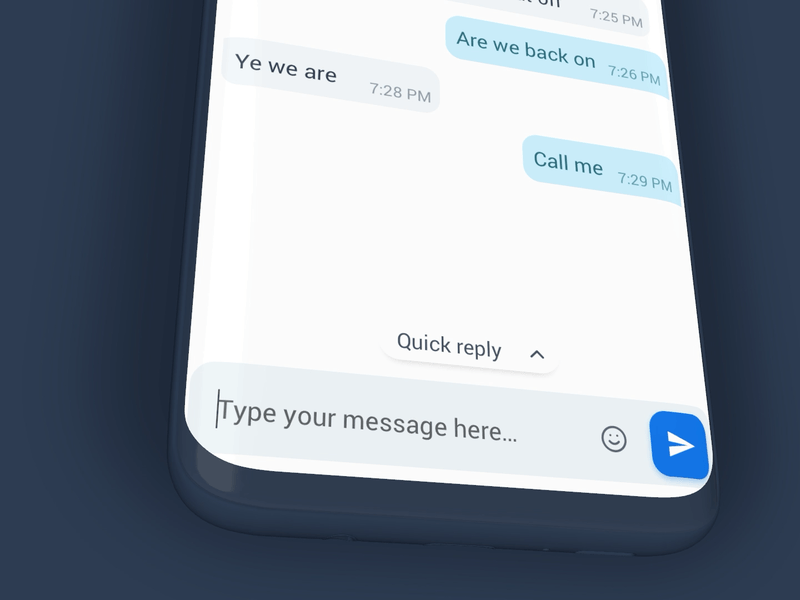 Chat App android animation app chat clean design interaction ios material design ui ux