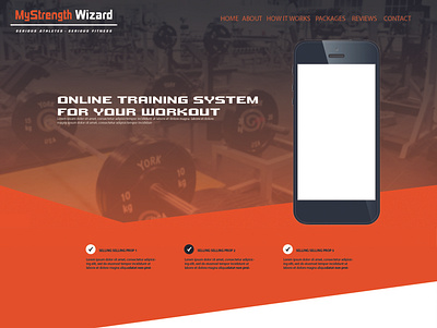 MyStrength Wizard page 1 branding design fitness fitness app gym logo marketing web webdesign workout