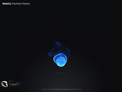 Three.js Particle Fire - Blue Variant curl interactive noise procedural threejs webgl