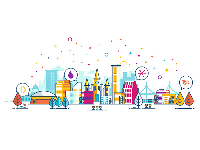 New Orleans Cityscape cityscape elixir illustration new orleans tech vector