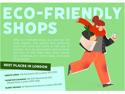 eco-friendly shop! branding flat graphic design illustration minimal photoshop web website