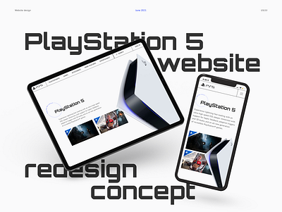 PlayStation 5 website redesign concept design minimal ui web website