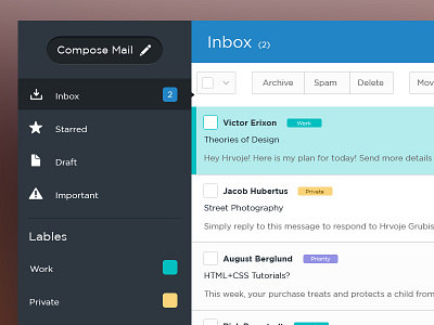 Inbox Ui agileinfoways design flat inbox interface template ui user