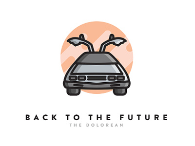 Back To The Future Icon back to the future icon design sci fi simple icon