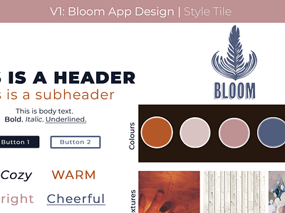 Style Tile Bloom App app branding design style tile ui