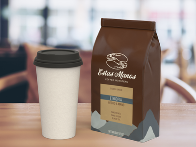 Estas Manos Bag Design and 3D Render 3d render branding coffee illustration product design