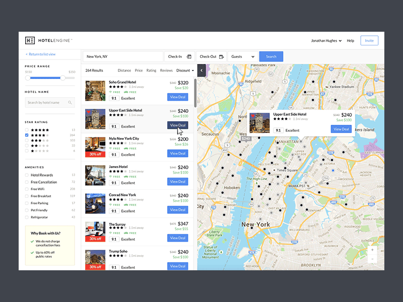 Hotel Search Results Map map results search