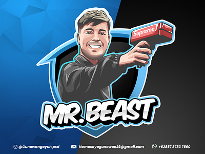 MR BEAST LOGO esport logo gamer gaming logo graphic design logo logo designer mascot logo