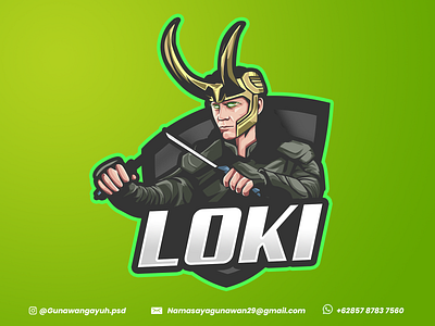 Esport Logo For LOKI avengers logo esport logo esport logo loki gamer gaming gaming logo logo loki logo mascot logo youtube