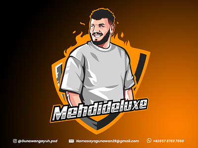 Esport Logo For Mahdideluxe avatar logo esport avatar logo esport logo facebook gaming gaming logo illustration livestreamer logo mahdideluxe mascot logo twitch youtube gaming