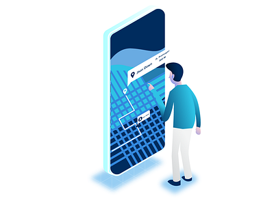 Isometric Phone and People
