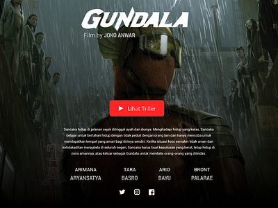 Gundala Landing Page