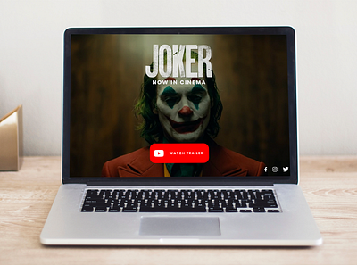 Joker 2019 Landing Page UI UX Design adobe xd design landingpage ui ux uidesign uxdesign