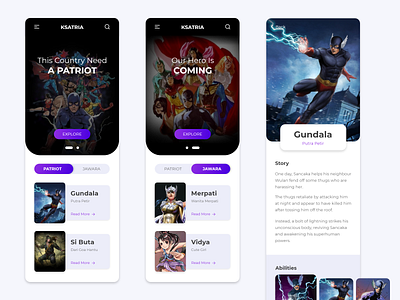 KSATRIA APP mobile app design ui ux