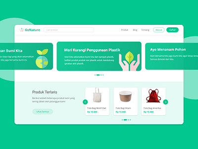 Go Nature ui ui design ux web web design