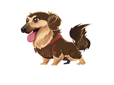 cute dog adobe illustrator animation cartoon cartoon character character digital illustration digital painting digitalart dog illastration illustraion illustration