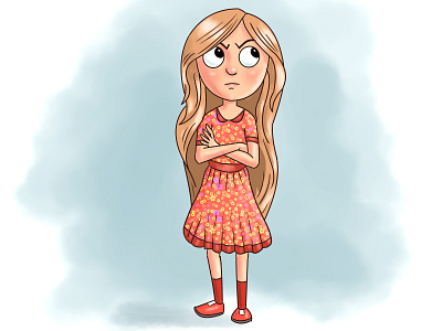 kid adobe illustrator animation cartoon cartoon character character cute girl design girl illastration illustraion kid red