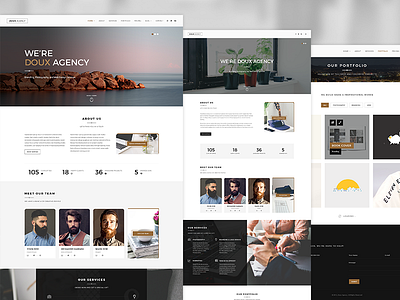 Doux - Creative One-Page Template agency blog creative envato one page personal photography portfolio psd studio themeforest website