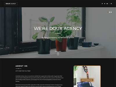 Doux One Page HTML Template - Dark Demo