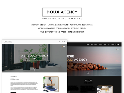 Doux One Page Html Template