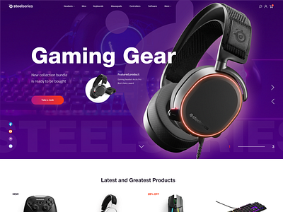 SteelSeries Redesign ecommerce gaming website headphones headsets shop design ui ux web design