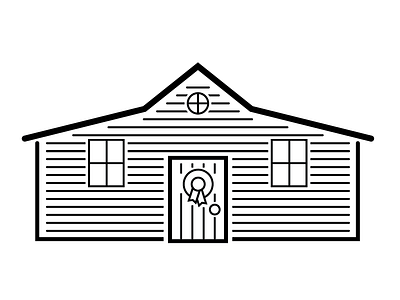 Cabin cabin line art sketch