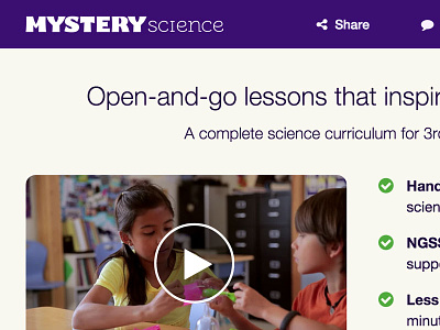 Mystery Science Homepage Sneak Peek edtech homepage science