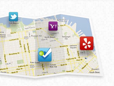 Social Media Map by Avand Amiri on Dribbble