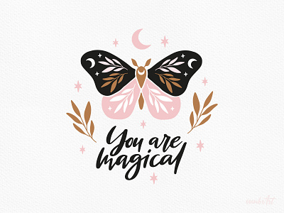 You are magical art inspirational quote mystical poster