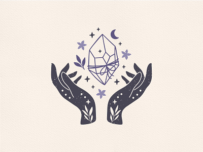 Witchy Hands with Moon Crystal