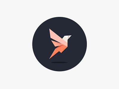Bird bird branding color geometric growth logo speed tech triangle