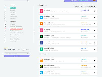 Job Board : Real Pixels By Sevkan Ariburnu On Dribbble