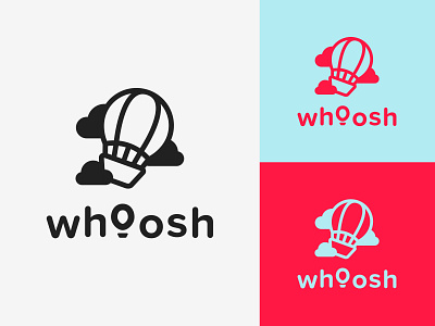 Whoosh - Hot Air Balloon Logo - Daily Logo Challenge 2/50