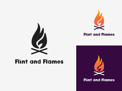 Flint and Flame - Firewood Company - Daily Logo Challenge 10/50 adobe adobe illustrator branding branding design branding identity dailylogo dailylogochallenge design fire firewood flames flight flint graphicdesign grill liight logo logotype minimalist sizzle