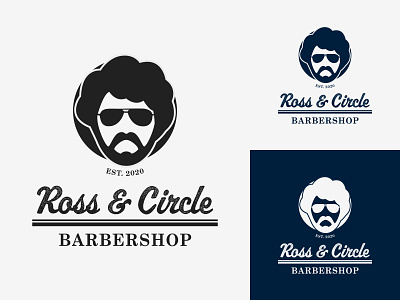 Ross & Circles -Daily Logo Challenge Logo 13/50 adobe adobe illustrator barbershop bob ross bob the barber branding branding design classic cleaned up dailylogo dailylogochallenge graphic design logo logotype minimalist ross and circle scalable suave typography