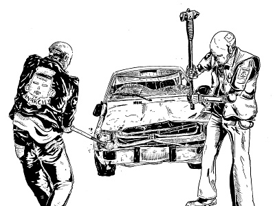 Tinhead Anarchy (Riots) art comic drawing illustration illustrations