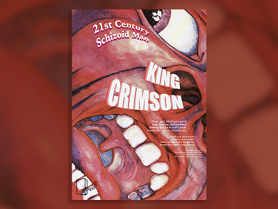 In The Court of the Crimson King art design king crimson music poster posters typography