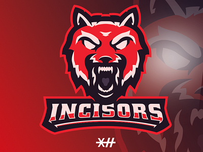 Wolf Mascot Logo "Incisors" branding logo mascot mascot logo