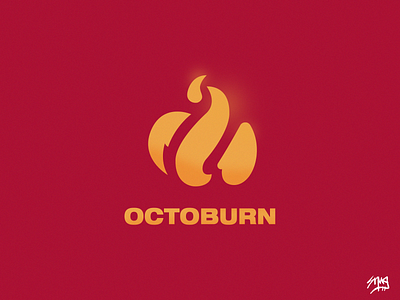 OctoBurn Icon Logo branding burn design esports fire icon logo october vector