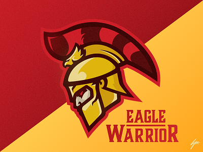 "Eagle Warrior" Spartan Mascot Logo branding design eagle illustration logo mascot mascot logo spartan sports sports logo warrior