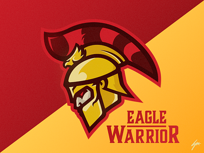 "Eagle Warrior" Spartan Mascot Logo