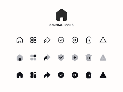 GENERAL ICONS branding design graphic design icons illustration logo typography ui ux vector