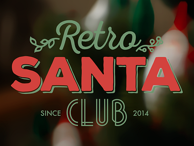 Retro Santa Club christmas logo santa