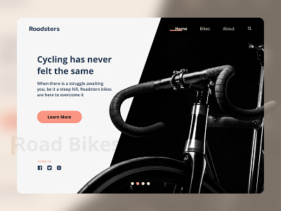 Roadsters | Website Design bicycles bikes branding debut design first first shot road ui ux web website