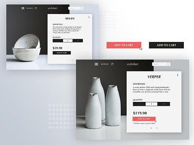 vulkAan | Website Design button clay design ecommerce page product ui ux volcano web website