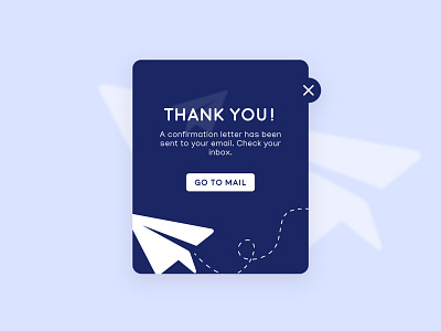 Thank You | Pop Up Design confirm design illustration mail pop up thanks thankyou ui ux vector