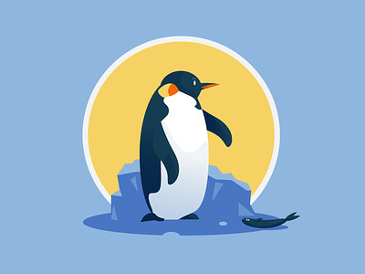 Totem 2/ 12, The Penguin animal illustrator minimalist penguin vector