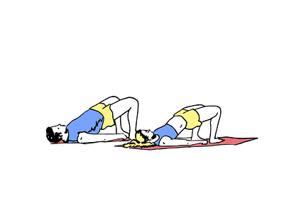 Couple Practice Yoga