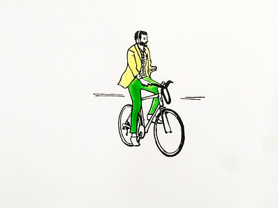 THE MAN WITH THE CITY BIKE art bike bycicle citylife daily draw faber castell graphic art graphic artist graphic design graphic studio illustration life line art random sketch street street art tel aviv urban